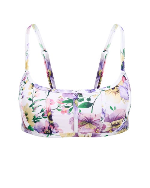 Shop Adore Me Valcea Swimwear Bikini Top In Floral Purple