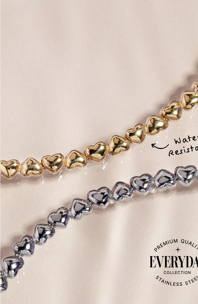 Alex and Ani Heart Tennis Bracelet, Alternate, color, Silver