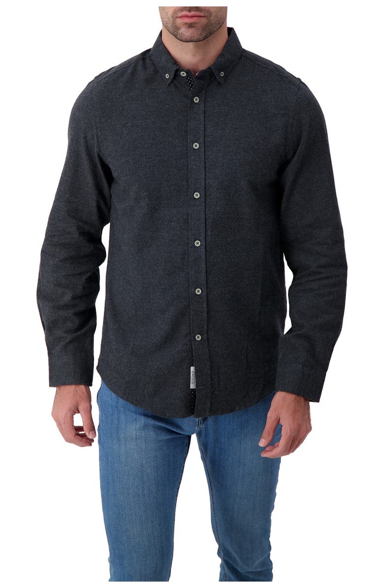 Report Collection Melange Regular Fit Sport Shirt, Main, color, 