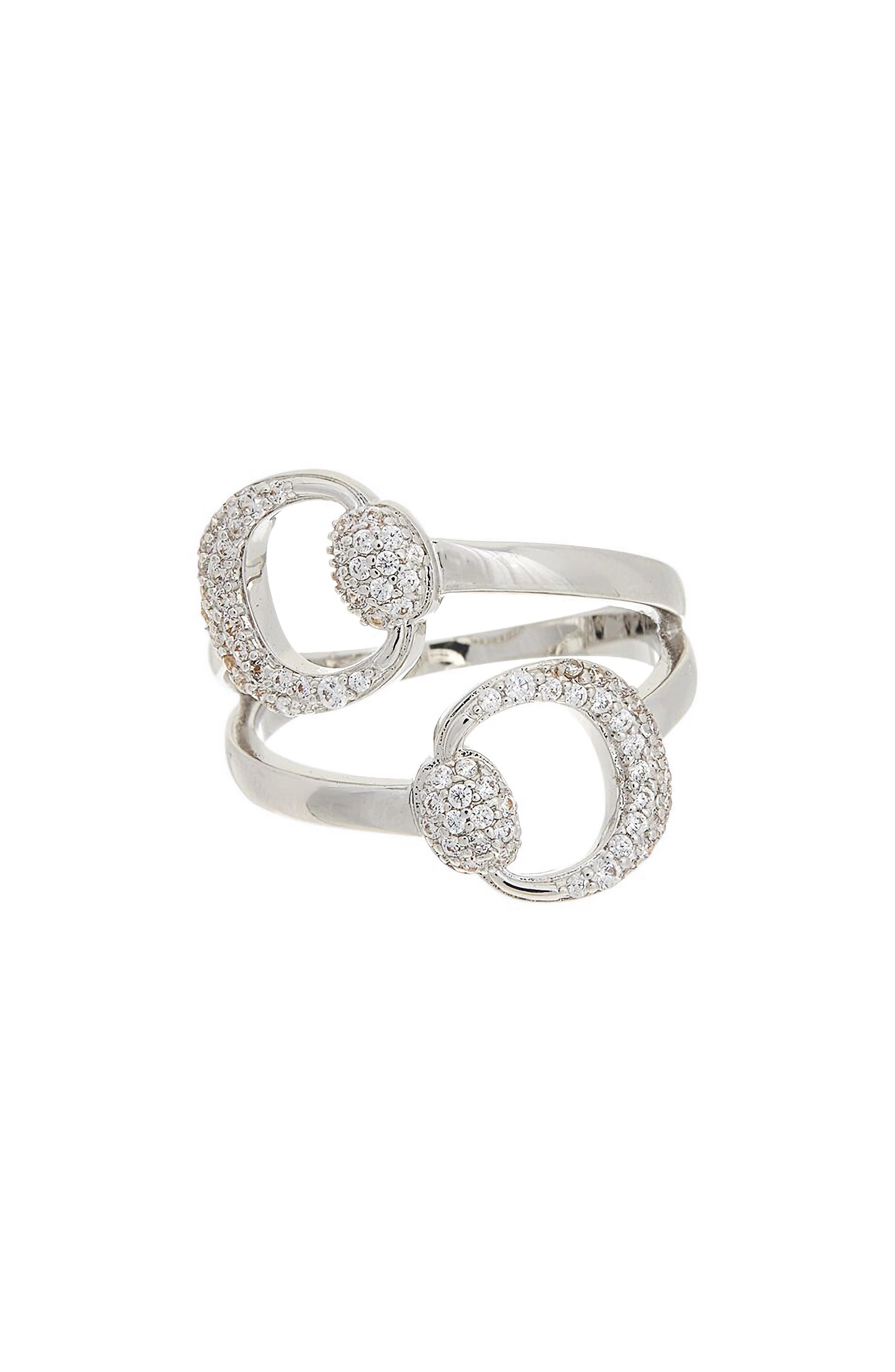 Juvell Pavé Cubic Zirconia Buckle Ring