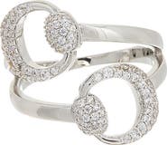 Juvell Pavé Cubic Zirconia Buckle Ring