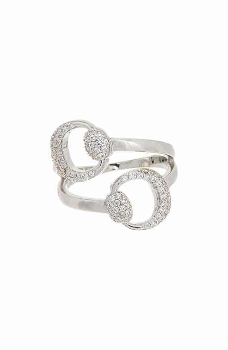 Juvell Pavé Cubic Zirconia Buckle Ring