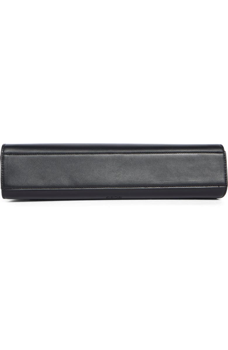 BCBG Curved Hardware Handle Clutch, Alternate, color, Black