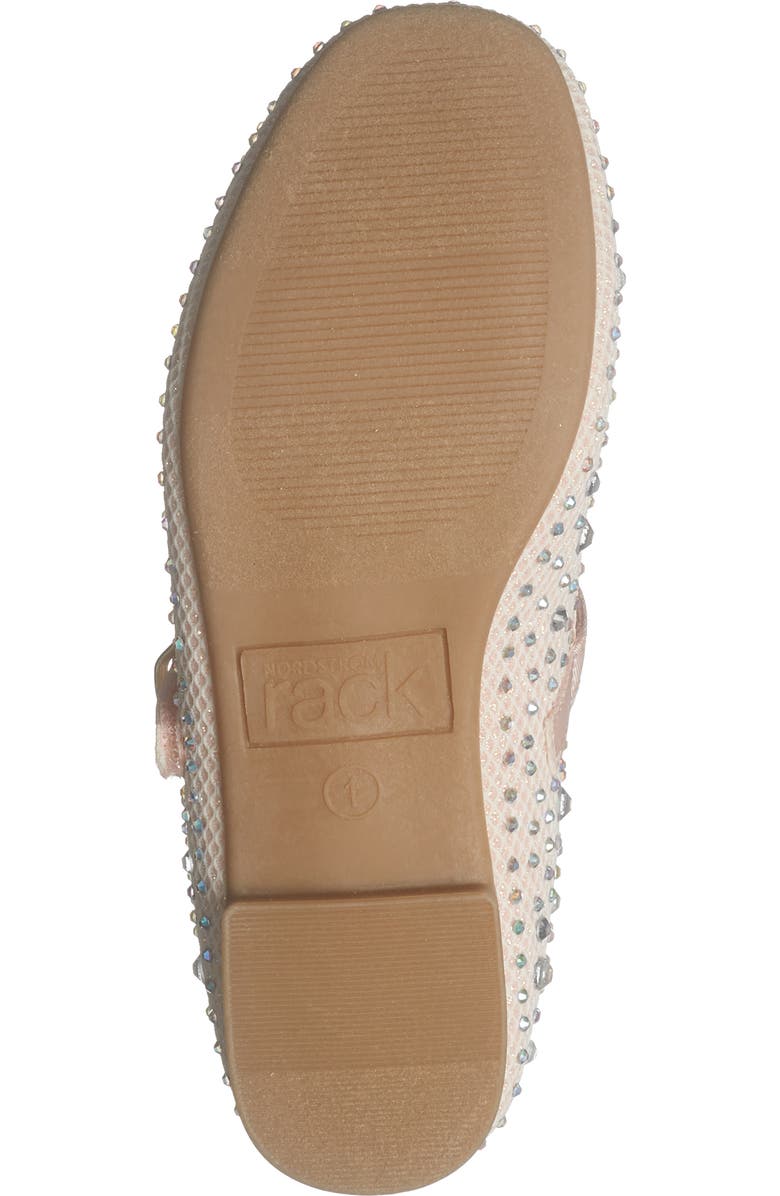 NORDSTROM RACK Kids' Rhinestone Mesh Mary Jane Flat, Alternate, color, Pink