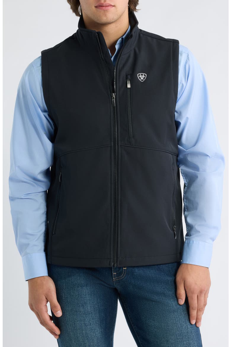 Logo Vest, Alternate, color, BLACK