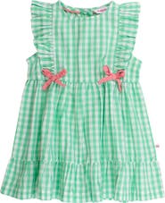 RuffleButts Sleeveless Pinafore Bow Dress