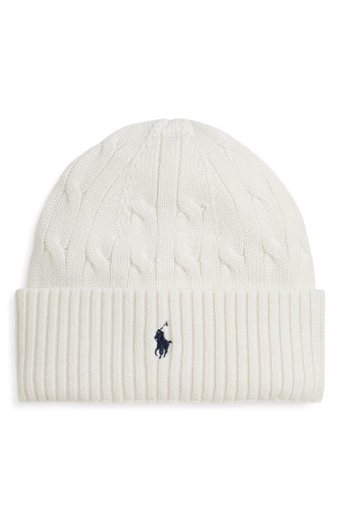 Kids' Cable Stitch Cotton Beanie
