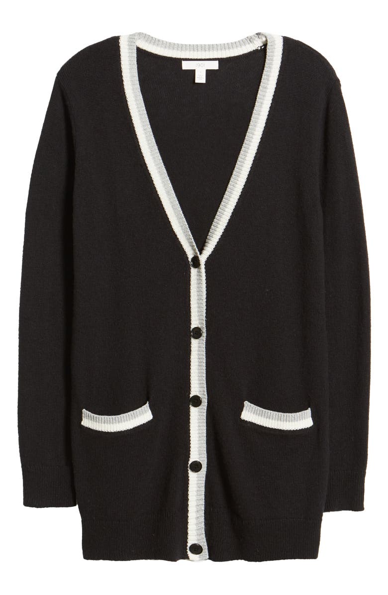 1901 Tipped Long Cardigan, Alternate, color, 