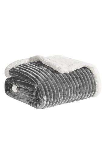 Luxury Home Plush Reversible Plain Weave Corduroy Faux Shearling Blanket