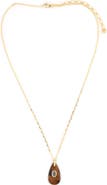 Panacea Tiger's Eye Teardrop Pendant Necklace