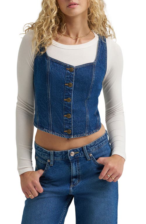 Lee Denim Vest In Blue
