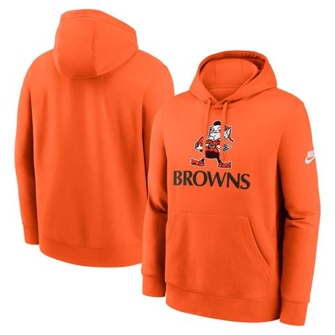 Men's Nike Orange Cleveland Browns Best Season Rewind Club Pullover Hoodie
