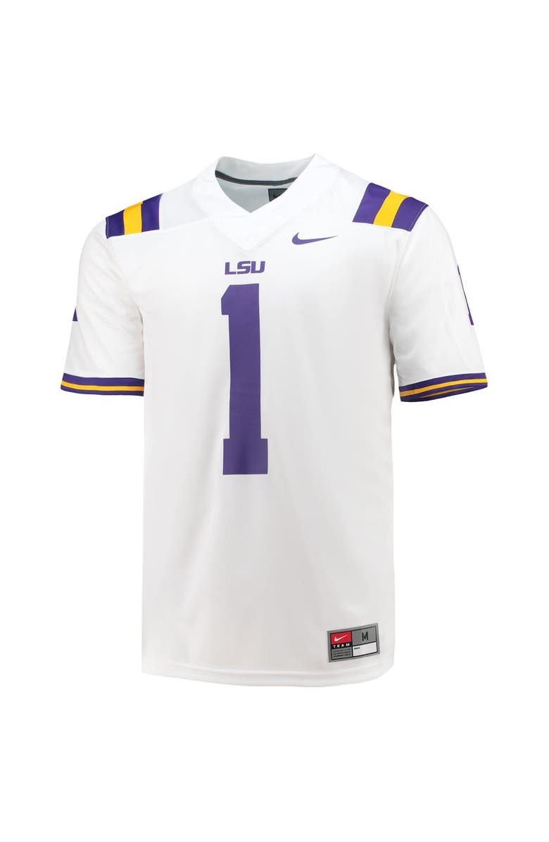 Nike Men's Nike Ja'Marr Chase White LSU Tigers 2021 Draft Class Game Jersey, Alternate, color,