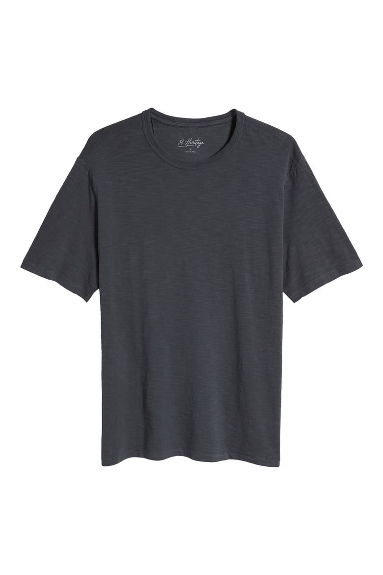 Slub Cotton Crewneck T-Shirt, Alternate, color, BLUEBERRY