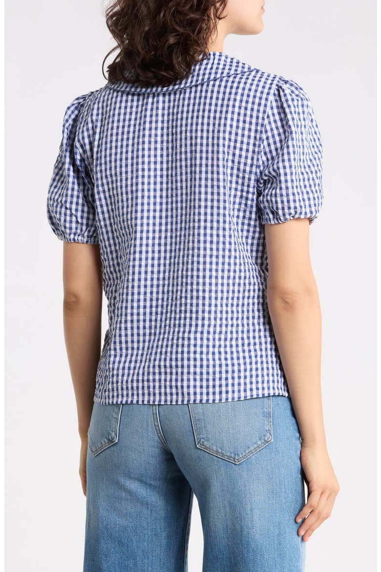 Peter Pan Collar Shirt, Alternate, color, NAVY/ WHITE