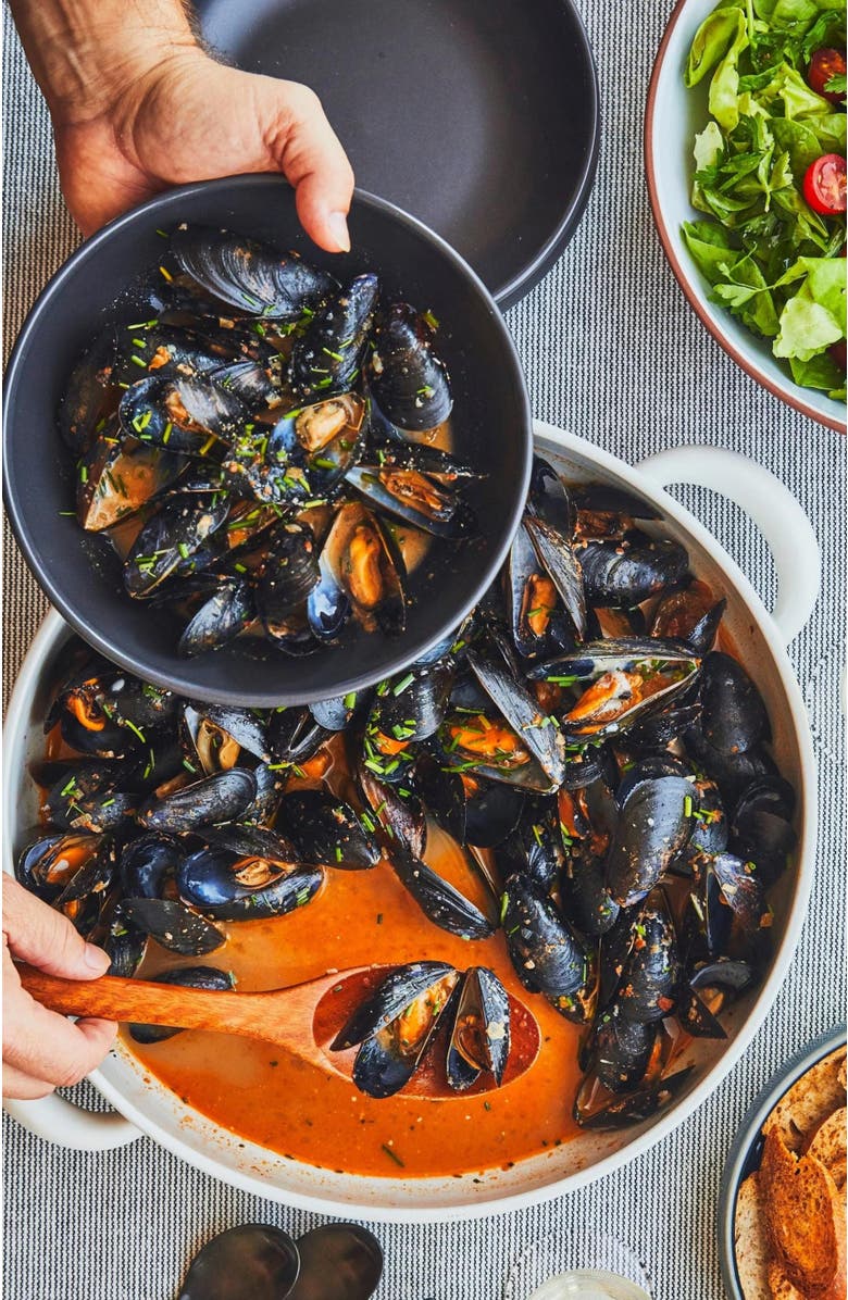 Gharyan Stoneware Large Serving Plate With Handles, Alternate, color, White