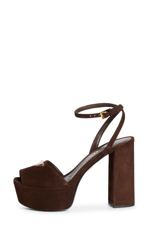 Prada Logo Platform Sandal
