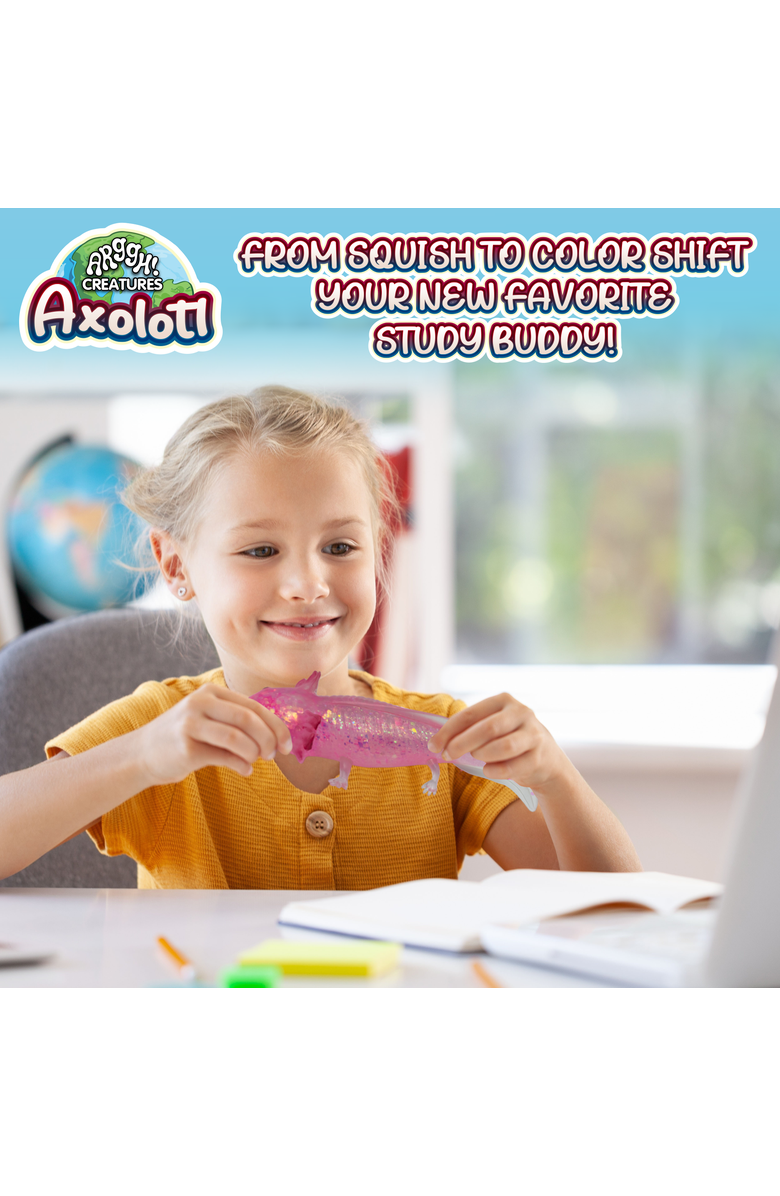 Power Your Fun Axolotl Stress Toy - Glitter Pink, Alternate, color, Pink