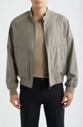 Emporio Armani Virgin Wool Zip Bomber Jacket