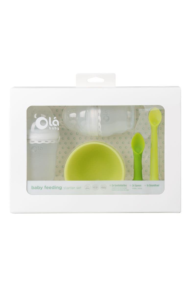 5-Piece Baby Feeding Starter Set, Alternate, color, FROST/ FROST/ GREEN