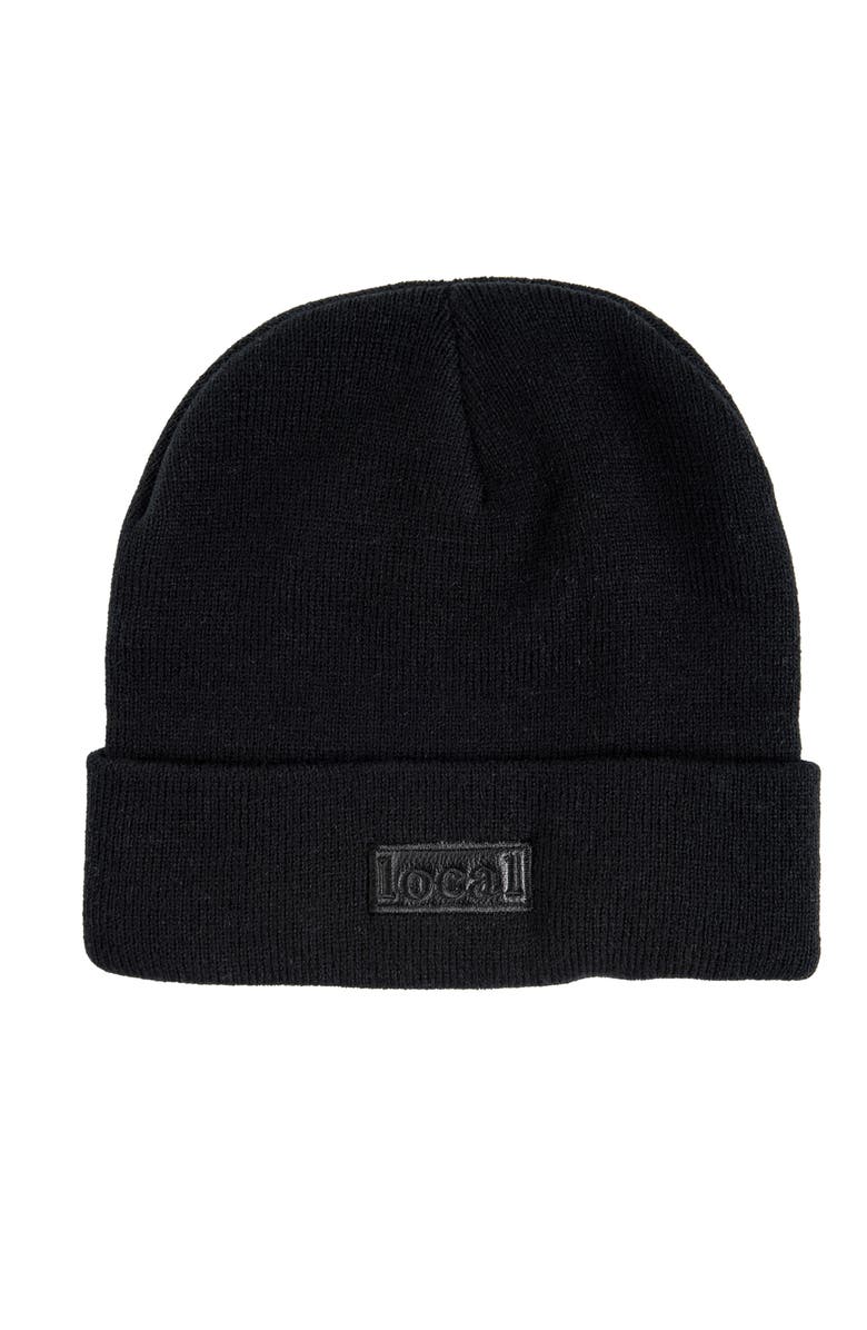 Totalee Gift Local Beanie Acrylic Black, Main, color, Black