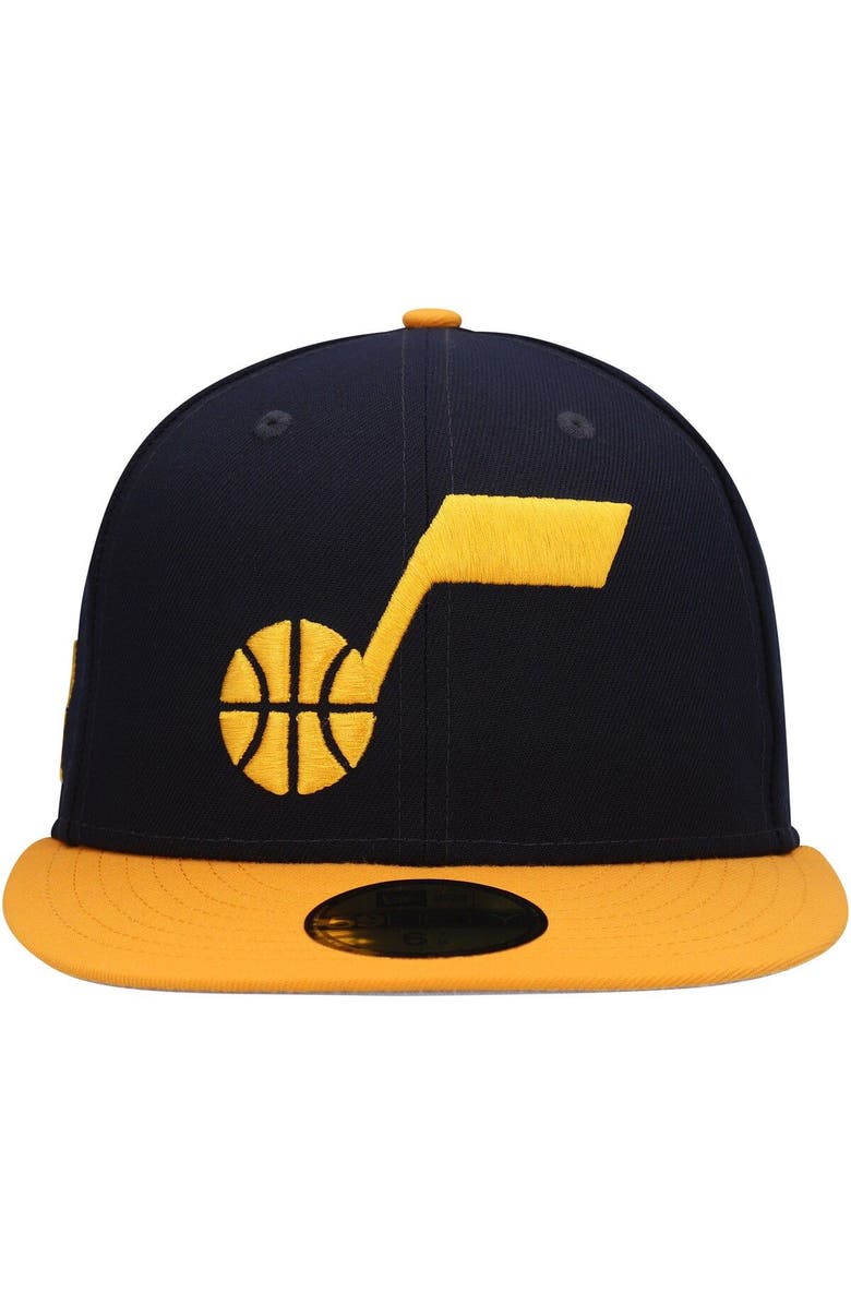 New Era Men's New Era Navy/Gold Utah Jazz Midnight 59FIFTY Fitted Hat, Alternate, color, 