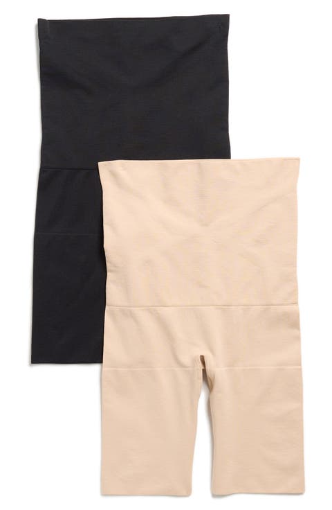 2-Pack Seamless Double Layer High Waist Long Leg Shaping Shorts