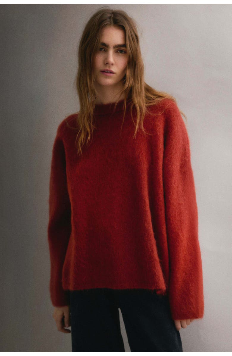 H&M Oversized Mohair-blend Jumper, Alternate, color, Burnt Orange