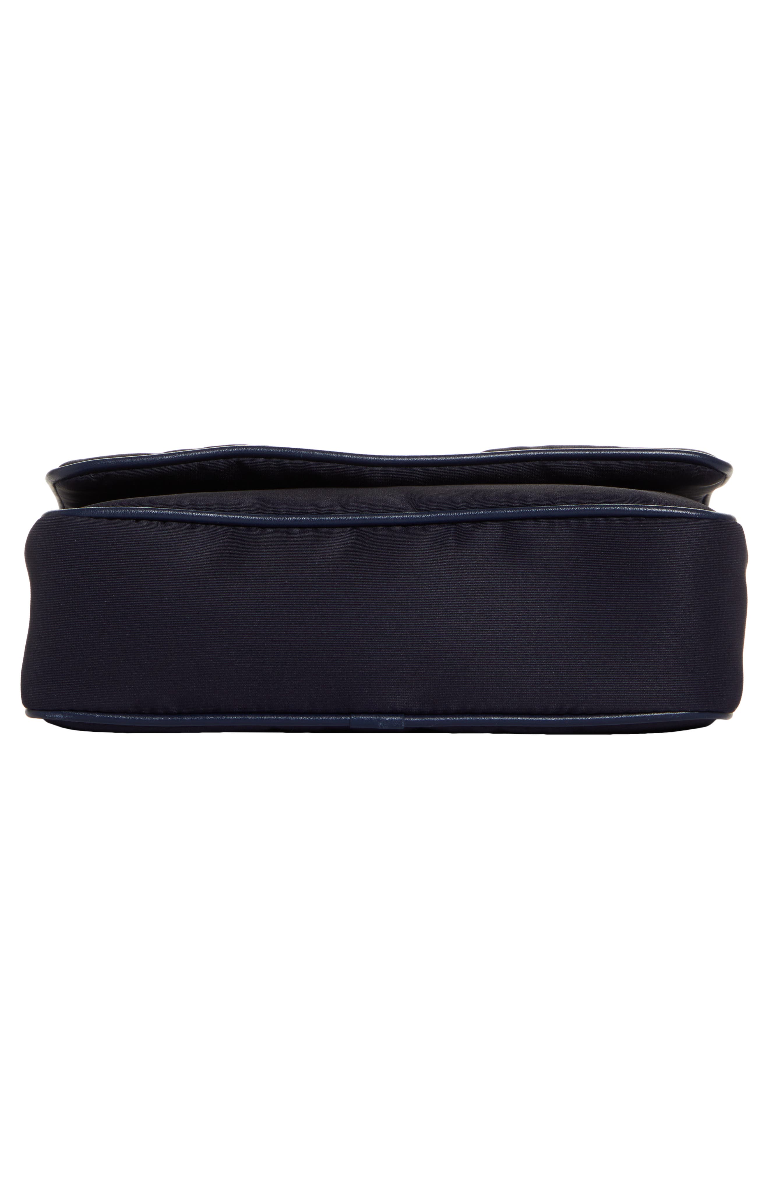 Alexander McQueen Small Skull Faille Shoulder Bag, Alternate, color, NAVY