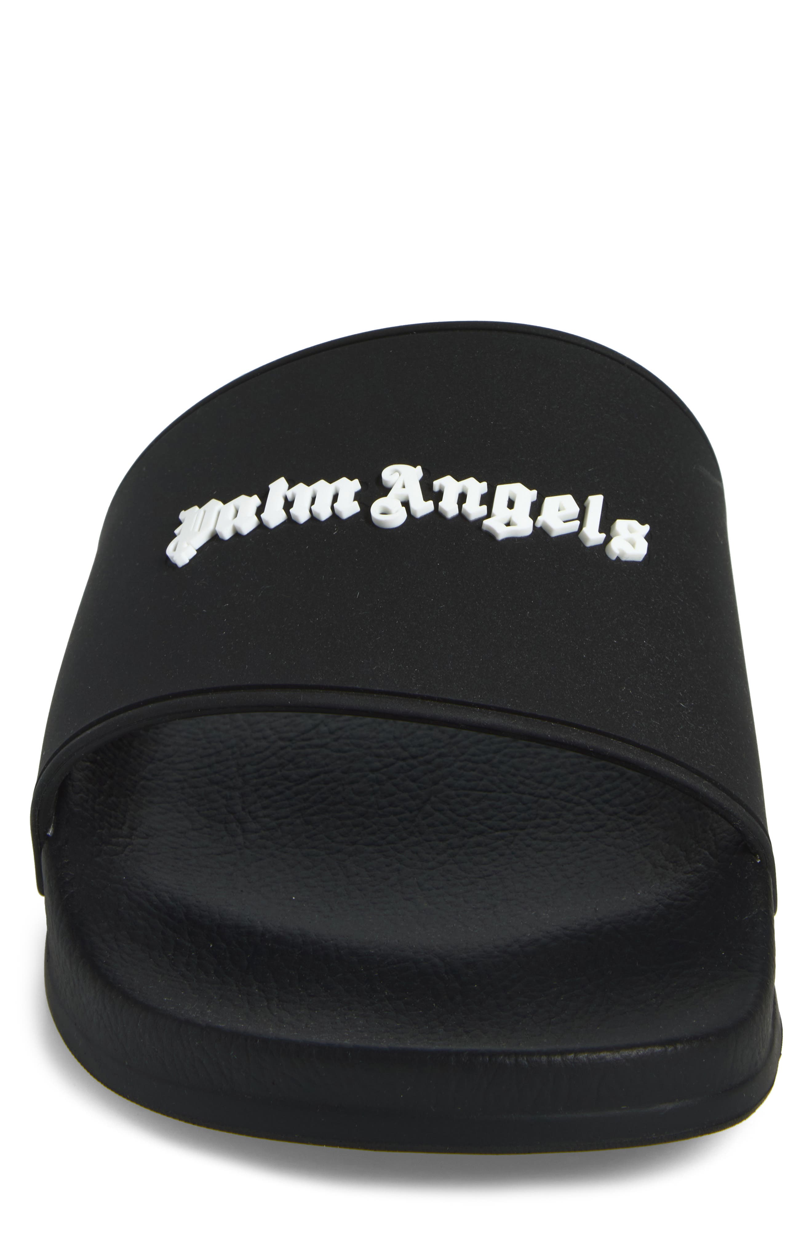 Logo Pool Slide Sandal, Alternate, color, BLACK/WHITE