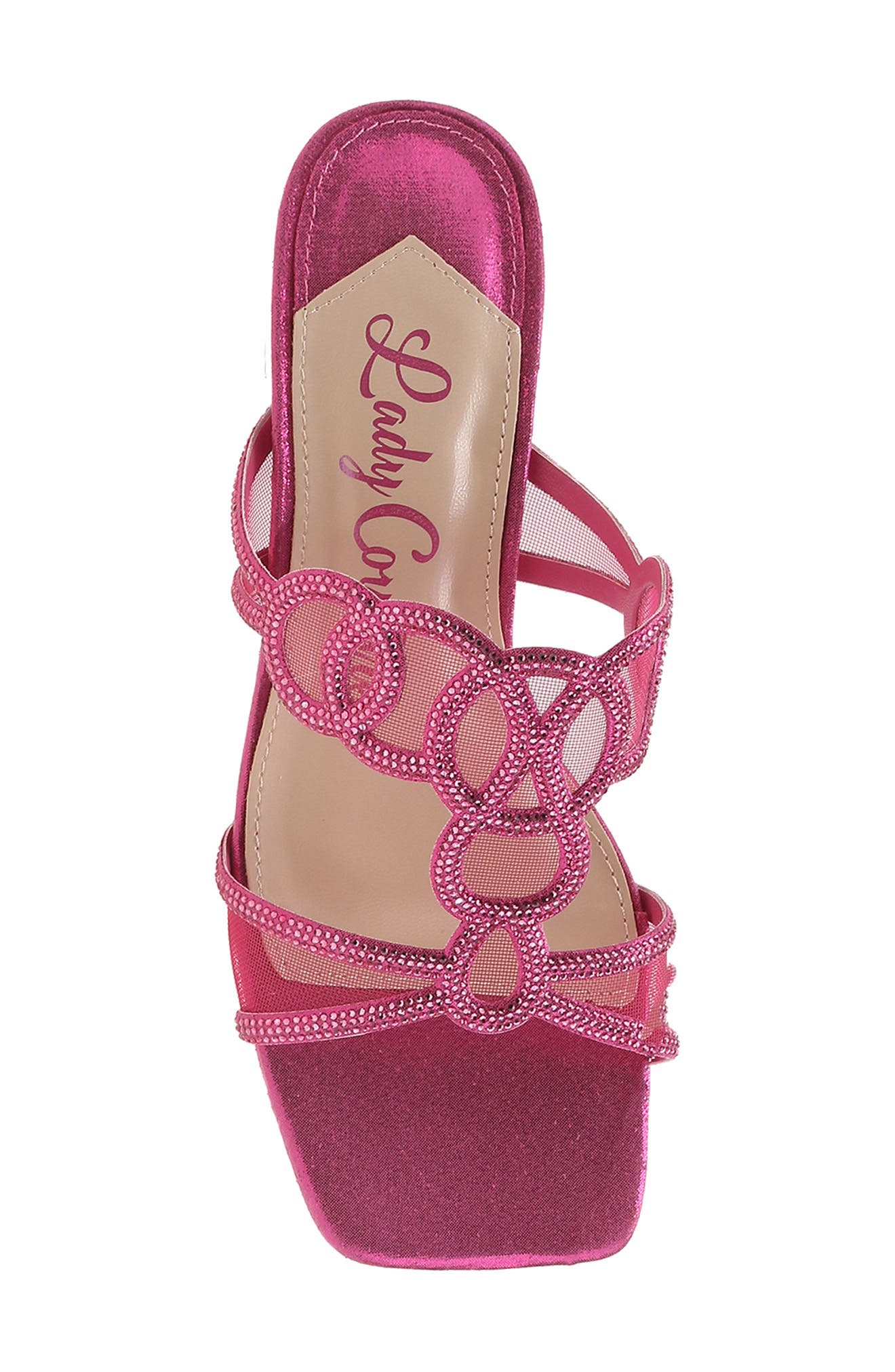 Fab Rhinestone Slide Flat, Alternate, color, FUCHSIA