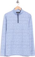 Bugatchi Anthony OoohCotton® Print Quarter Zip Pullover