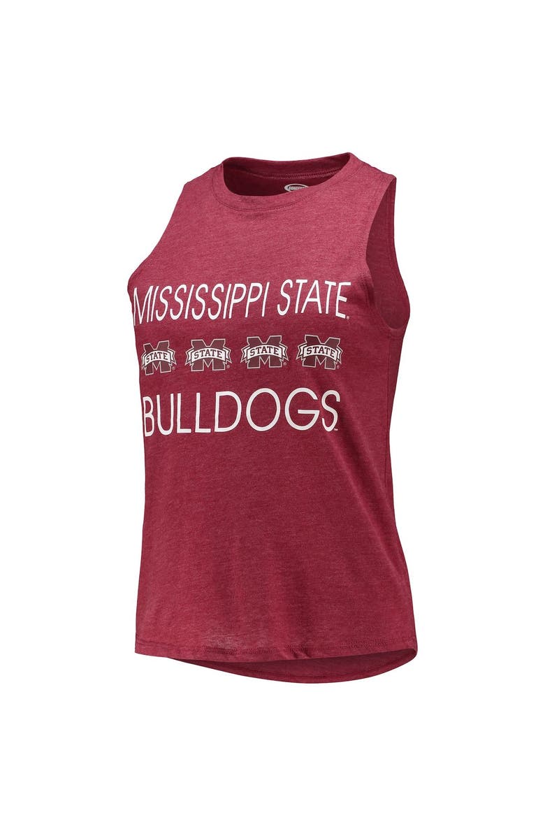 CONCEPTS SPORT Women's Concepts Sport Black/Maroon Mississippi State Bulldogs Tank Top & Pants Sleep Set, Alternate, color, 