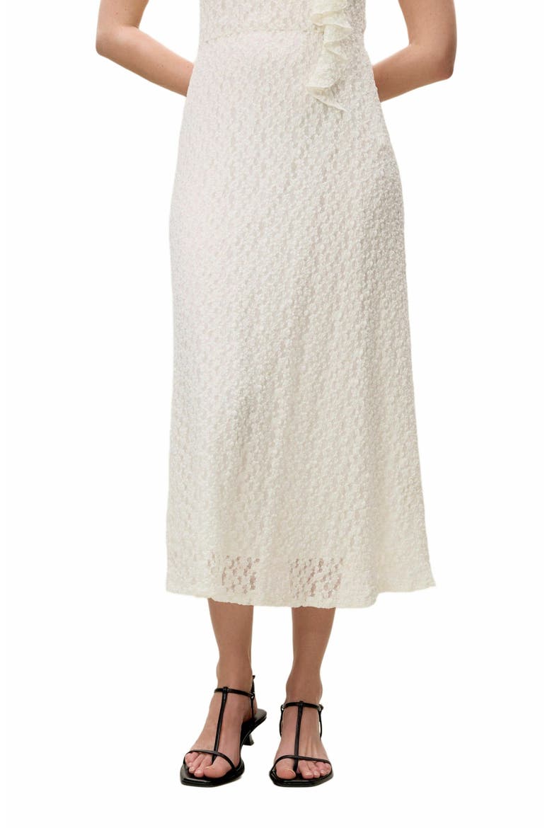 Fiona Stretch Lace Dress, Alternate, color, WHITE