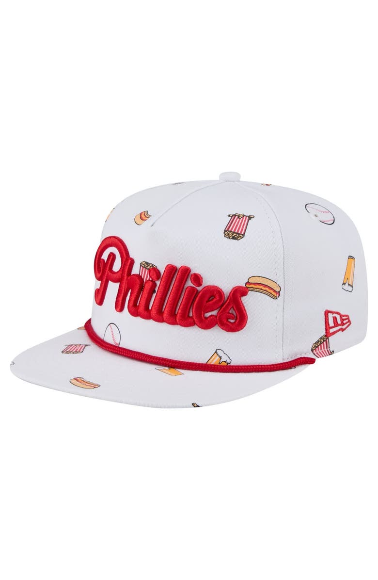 New Era Men's New Era White Philadelphia Phillies Team Cheer Rope 19TWENTY Adjustable Hat, Main, color, White