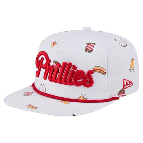 Men's New Era White Philadelphia Phillies Team Cheer Rope 19TWENTY Adjustable Hat