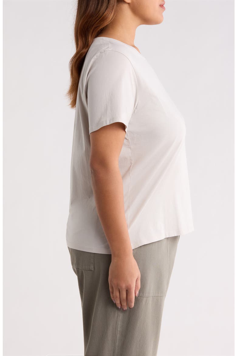 Crewneck Organic Cotton T-Shirt, Alternate, color, CHALK