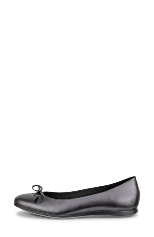 Ecco Touch Ballerina 2.0 Flat In Heavy Silver