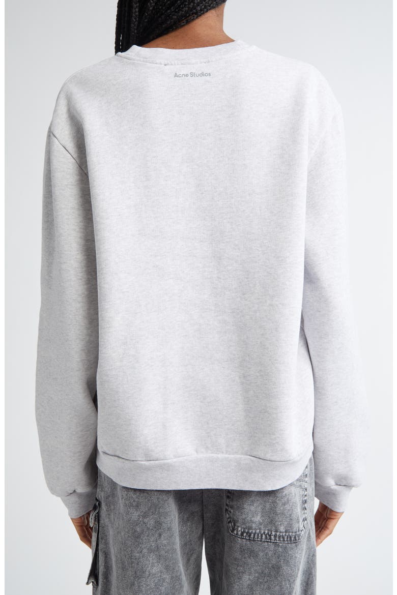 Faihra U Face Patch Fleece Sweatshirt, Alternate, color, PALE GREY MELANGE
