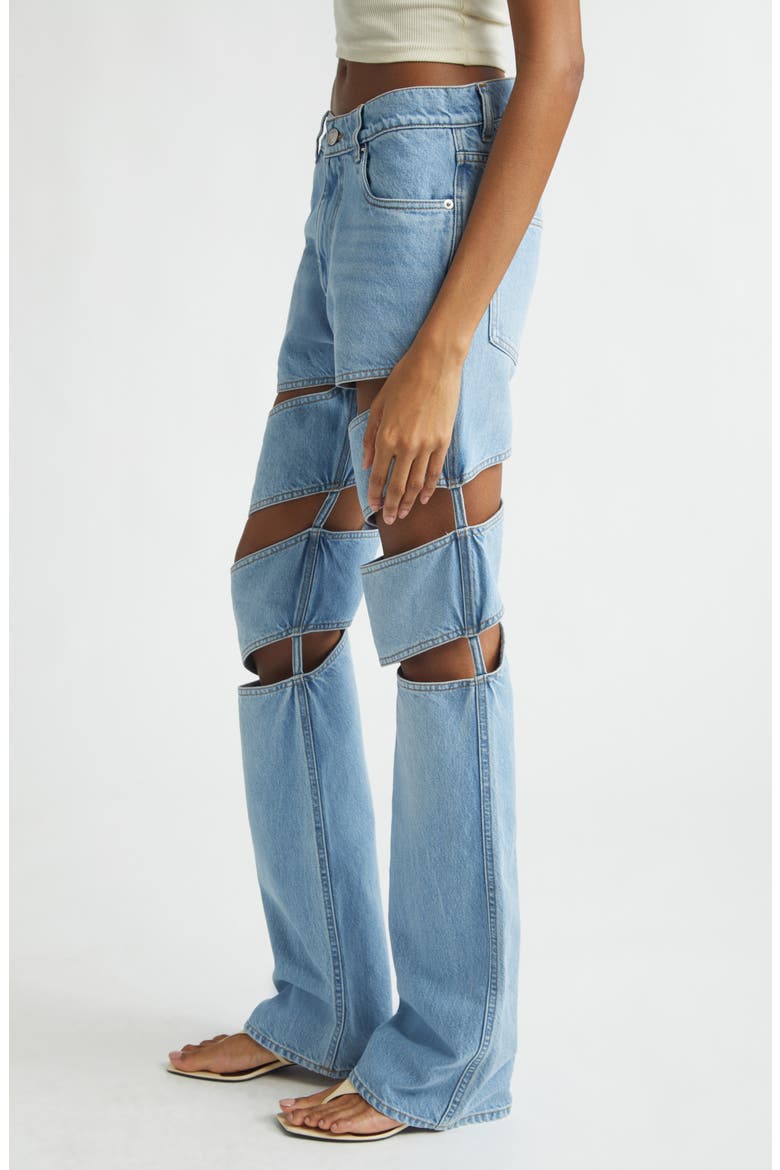 Spiral Straight Cut Jeans, Alternate, color, BLUE LIGHT BLUE