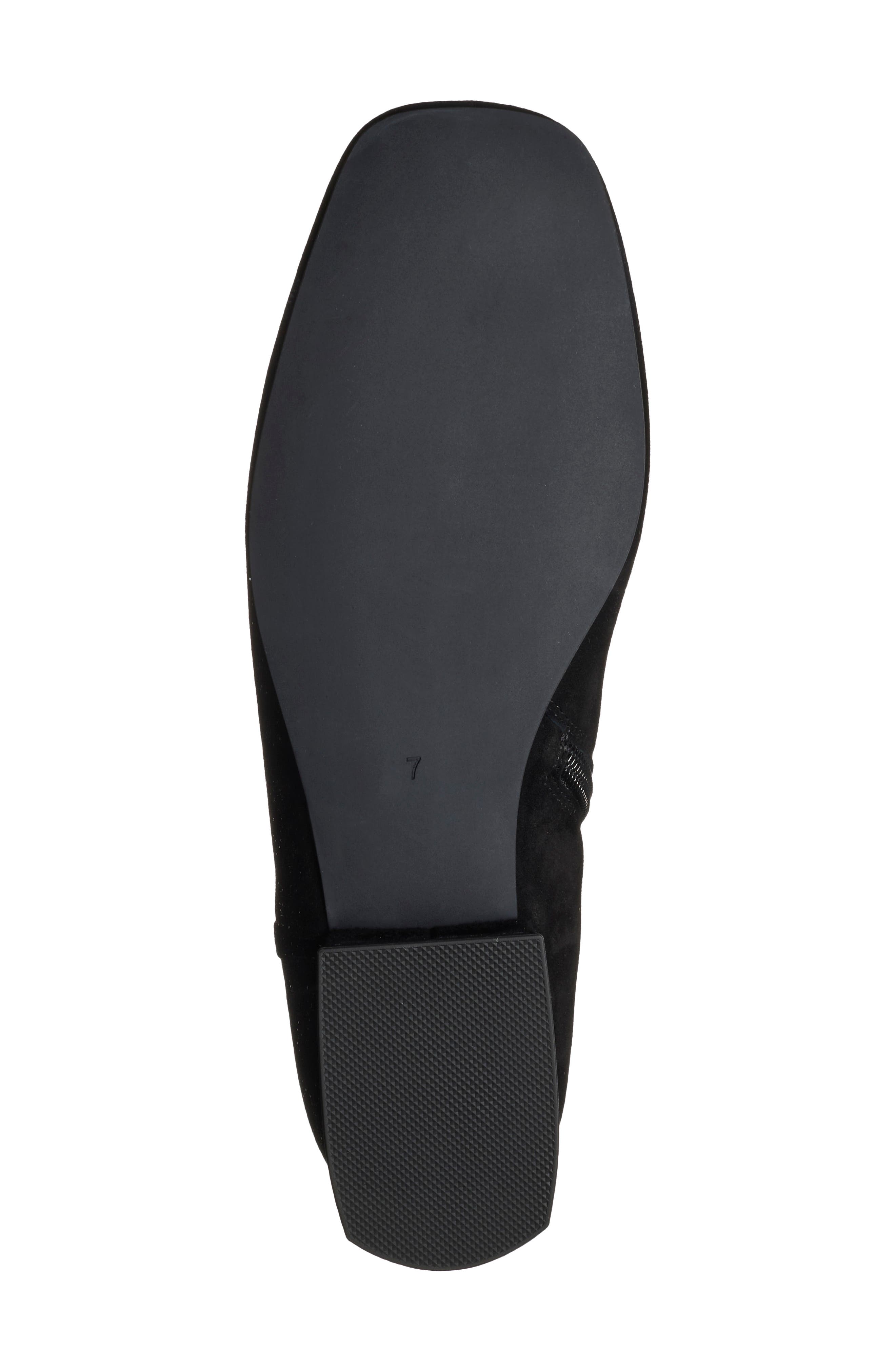 Reggiani Leather Bootie, Alternate, color, BLACK SUEDE