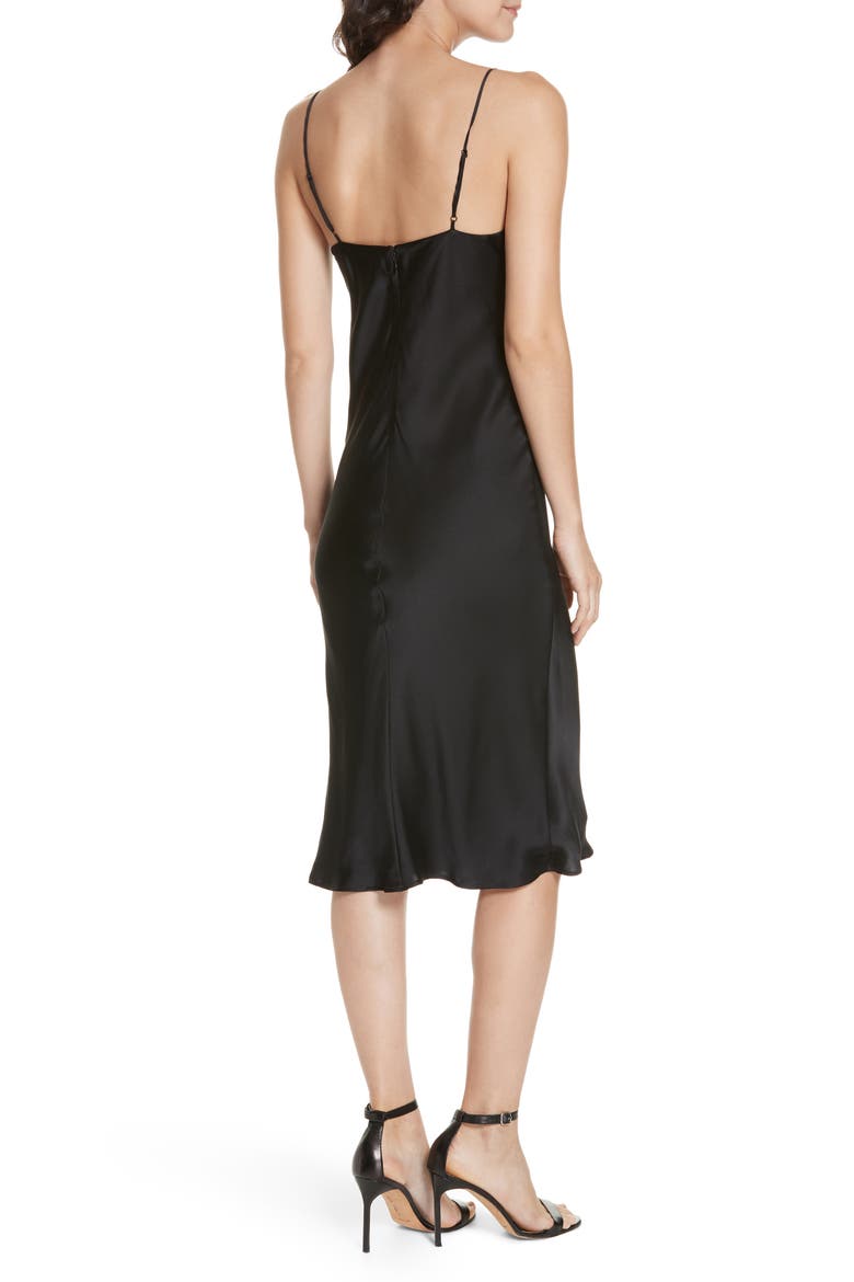 Jodie Silk Slipdress, Alternate, color, BLACK