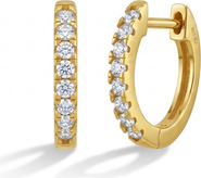 In Season Jewelry Small Multi Cubic Zirconia Huggie Plated Earrings