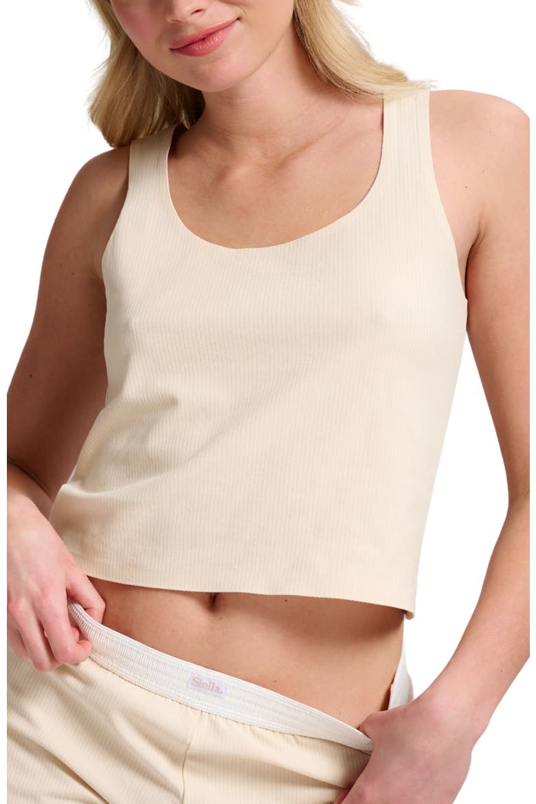 Organic Cotton Rib Tank, Main, color, Whisper Beige