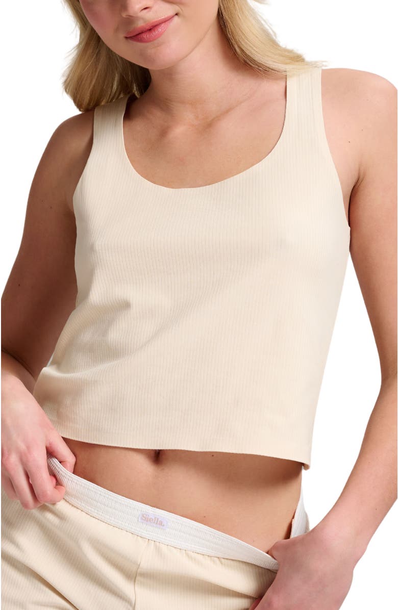 Siella Organic Cotton Rib Tank, Main, color, Whisper Beige
