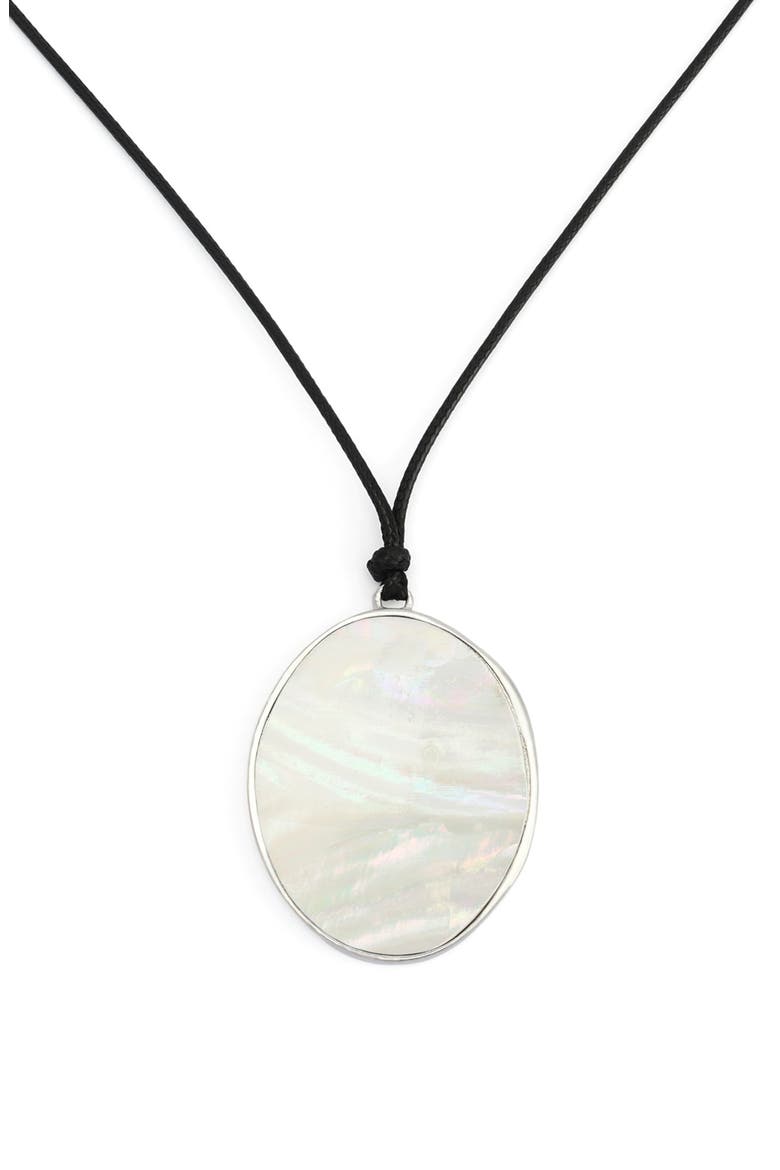 Mother of Pearl Reversible Cord Pendant Necklace, Alternate, color, MOTHER OF PEARL