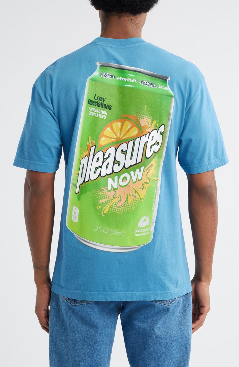 PLEASURES Quench Graphic T-Shirt, Alternate, color, Blue Moon