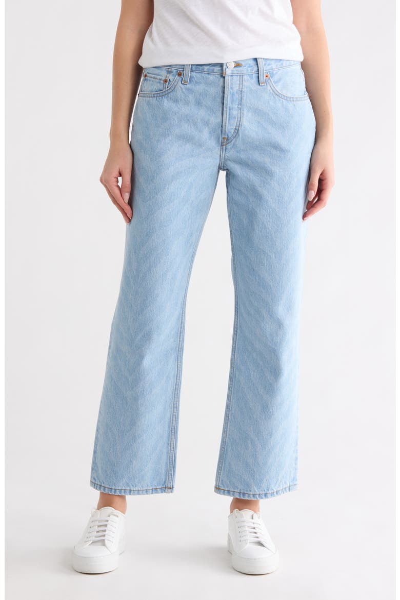 Easy Straight Crop Jeans, Main, color, CEBRA