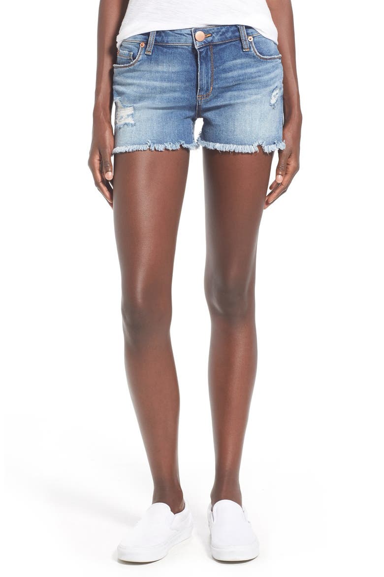 Distressed Cutoff Denim Shorts, Main, color, WEST SACRAMENTO