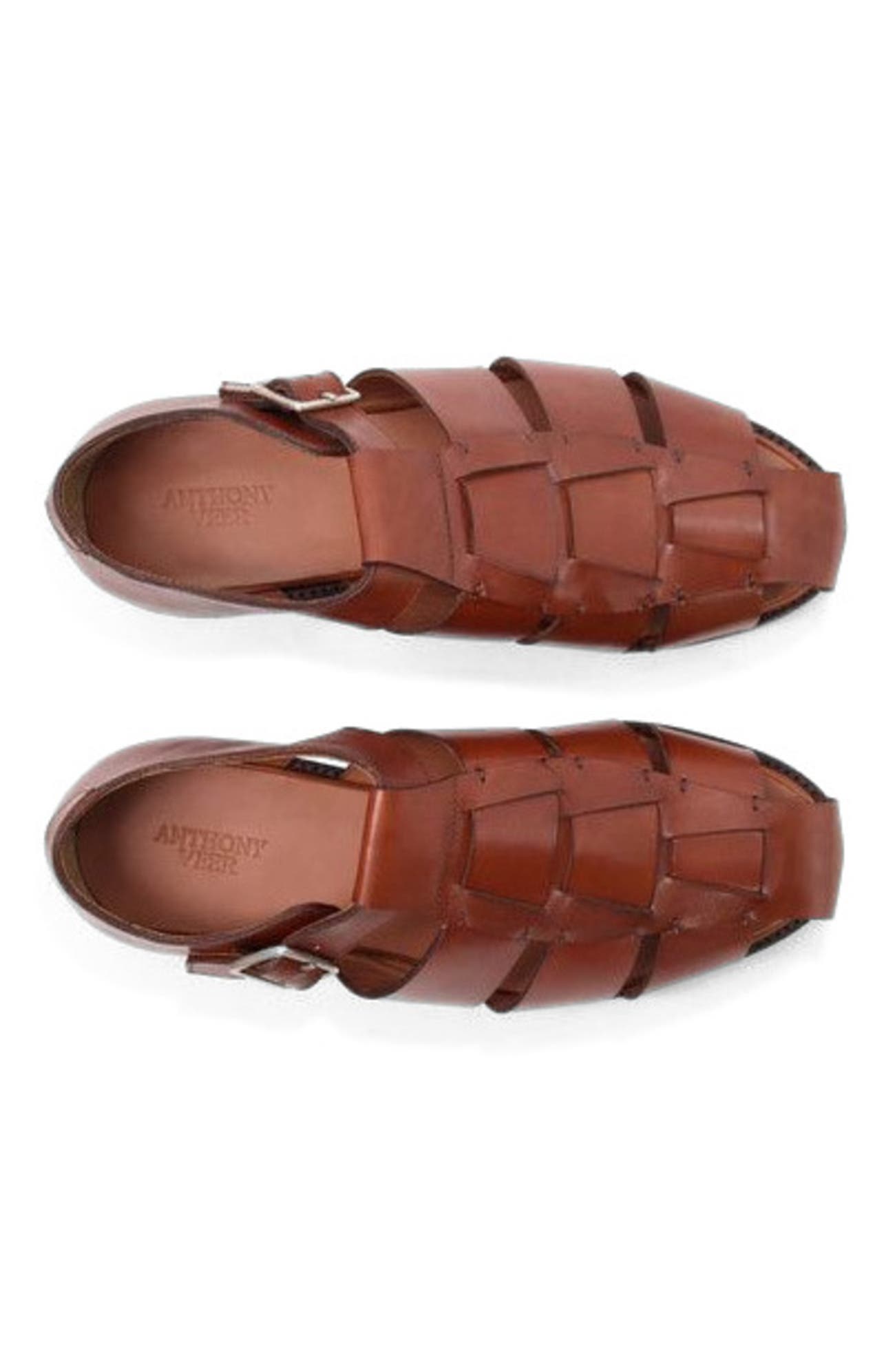 Anthony Veer Mariner Fisherman Sandal, Alternate, color, Heritage Tan Leather